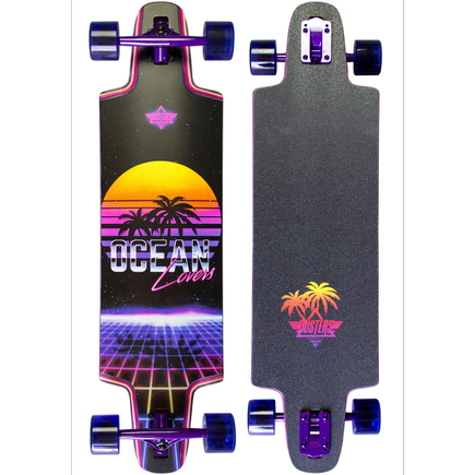 Longboard Dusters California - Ocean Lovers 36" (fialový)