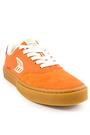 Boty Cariuma - Naioca Pro Gum Burnt Orange Suede and Canvas Ivory Logo Ruby Wine Sneaker