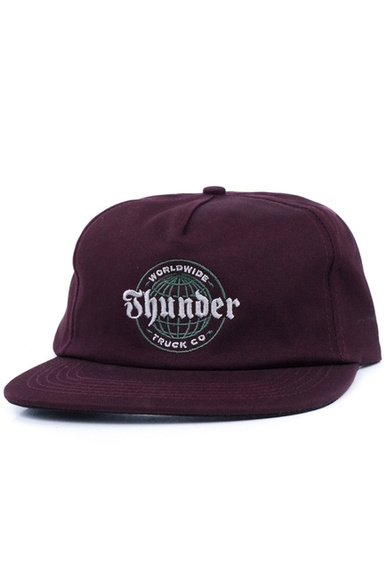 Baseballová čepice Thunder - Worldwide snap (bordó)
