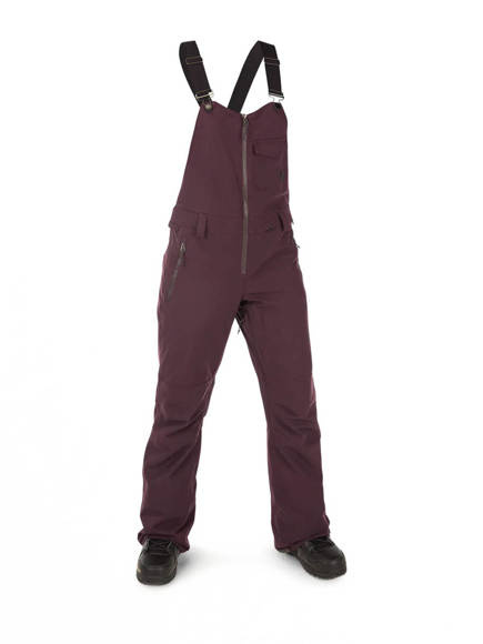 Dámské snowboardové kalhoty Volcom - WMN Swift Bib Overall black plum