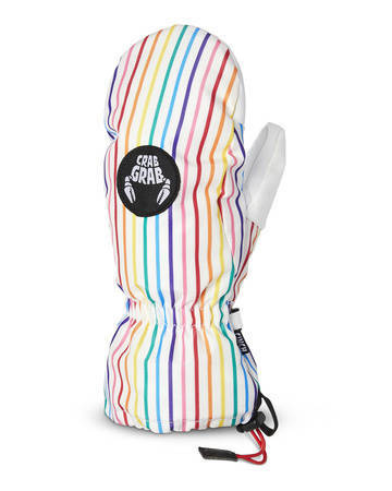 Snowboardové rukavice Crab Grab - Cinch Youth Mitt (duhové pruhy)