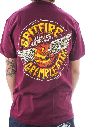 Tričko Spitfire - Flying Grimple burgundy