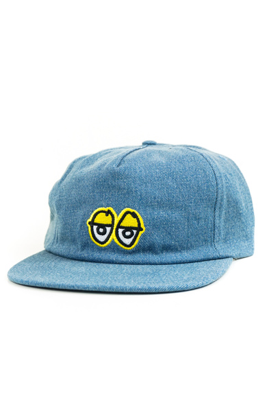 Kšiltovka Krooked - Eyes Snapback (sepraný denim)