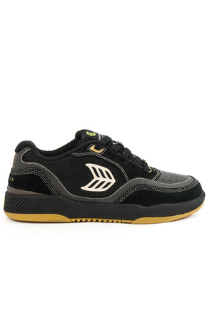 Boty Cariuma - Uba Pro Black Suede And Mesh Silver Cloud Logo Sneaker