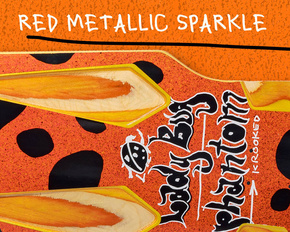 Deck Krooked - Lady Bug Phantom (červený metalický třpyt)