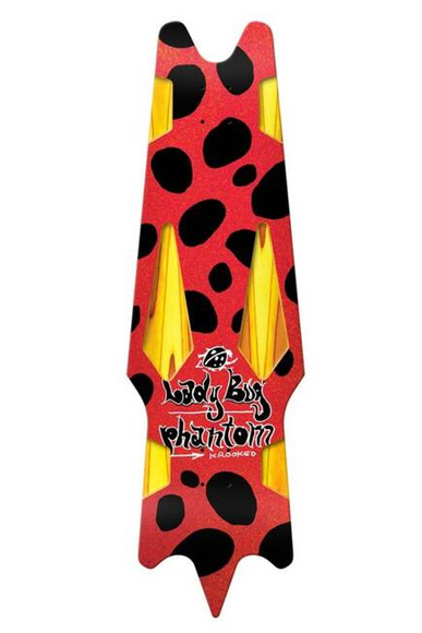 Deck Krooked - Lady Bug Phantom (červený metalický třpyt)