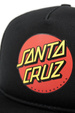  Snapback Santa Cruz - Classic Dot Mesh Cup black/black