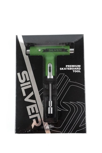 Skateboardový klíč Silver - Green