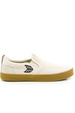 Boty Cariuma - Slip On Skate Pro Vintage White Suede and Canvas Black Logo