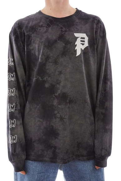 Primitive Longsleeve - Doom Washed (tiedye grey/black)