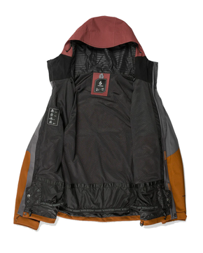 Snowboardová bunda Volcom - Brighton Full Zip Jacket (karamelová)