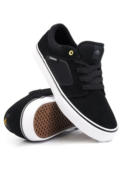 Boty Emerica - Cadence (černá/bílá/zlatá)
