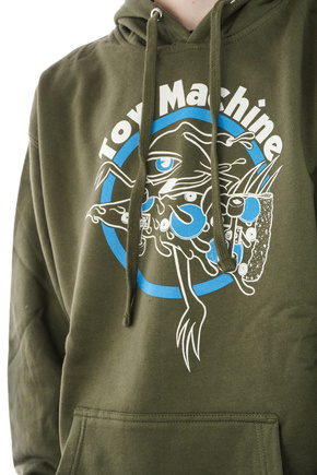 Mikina Toy Machine - Pizza (army)