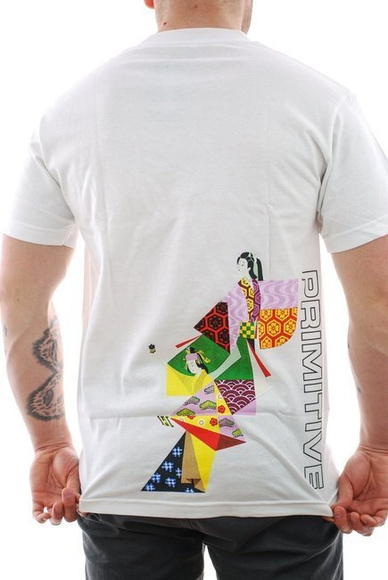 Primitivní tričko - Dálný východ bílá