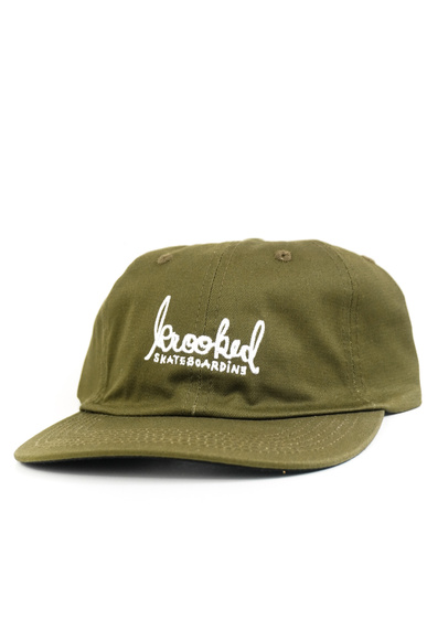 Kšiltovka Krooked - Skript Snapback (hnědá/bílá)