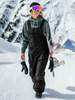 Dámské snowboardové kalhoty Volcom - Creston 3d Stretch bib overall (černé)