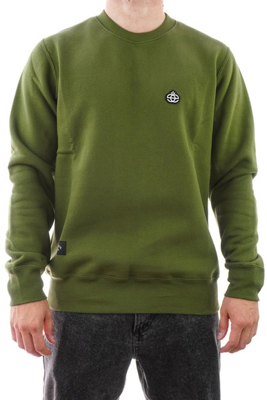 Mikina Elade - Crewneck icon mini logo (olivová)