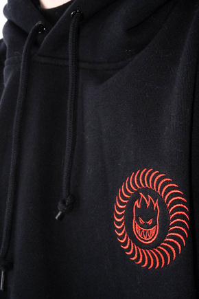 Mikina Spitfire - HD Classic Swirl Oval SL (černá/červená)